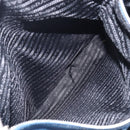 PRADA Tote Bag Leather Blue Silver Auth 211890-28