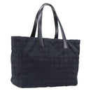 CHANEL New Travel Line Tote Bag Nylon Black Gold CC Auth 211891A-1