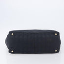 CHANEL New Travel Line Tote Bag Nylon Black Gold CC Auth 211891A-10