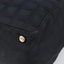 CHANEL New Travel Line Tote Bag Nylon Black Gold CC Auth 211891A-11