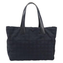 CHANEL New Travel Line Tote Bag Nylon Black Gold CC Auth 211891A-2
