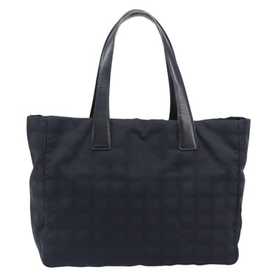 CHANEL New Travel Line Tote Bag Nylon Black Gold CC Auth 211891A - 0