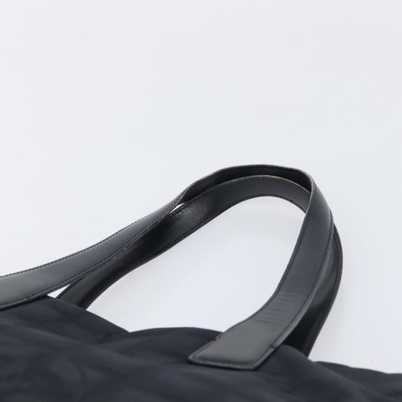 CHANEL New Travel Line Tote Bag Nylon Black Gold CC Auth 211891A