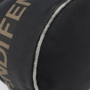FENDI Hand Bag Canvas Black Auth 211897-12