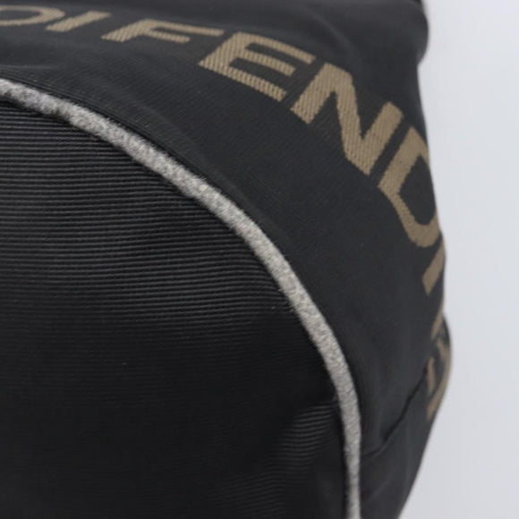 FENDI Hand Bag Canvas Black Auth 211897