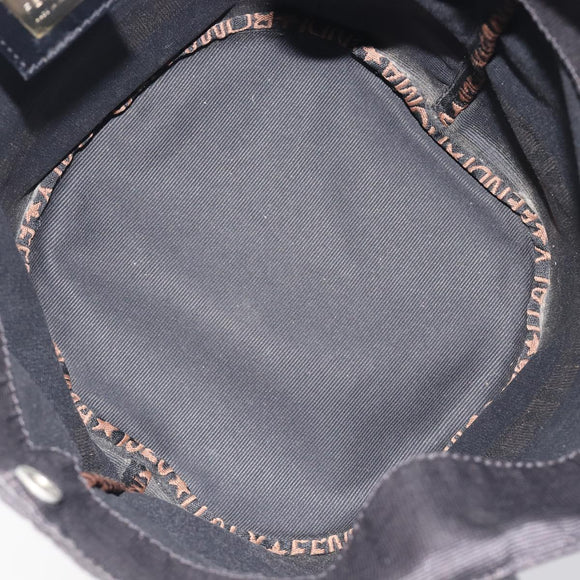 FENDI Hand Bag Canvas Black Auth 211897