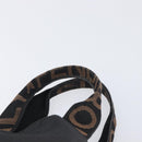 FENDI Hand Bag Canvas Black Auth 211897-9