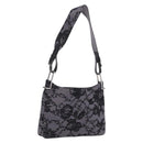 GUCCI Shoulder Bag Satin Purple Silver Auth 211898V-1