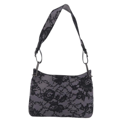 GUCCI Shoulder Bag Satin Purple Silver Auth 211898V - 0