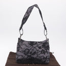 GUCCI Shoulder Bag Satin Purple Silver Auth 211898V-22