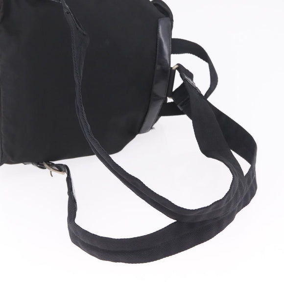 PRADA Backpack Nylon Black Silver Auth 211901