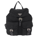 PRADA Backpack Nylon Black Silver Auth 211901-2