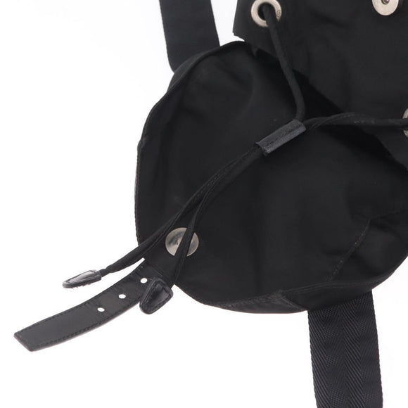 PRADA Backpack Nylon Black Silver Auth 211901