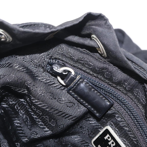 PRADA Backpack Nylon Black Silver Auth 211901