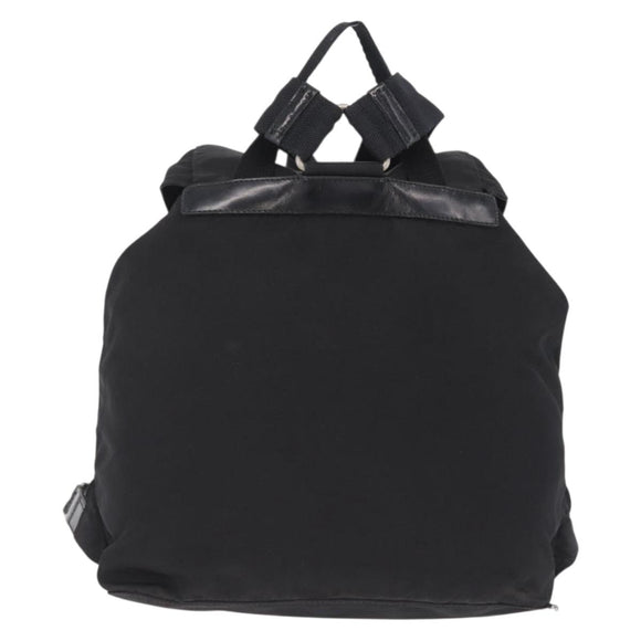 PRADA Backpack Nylon Black Silver Auth 211901