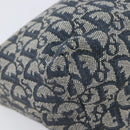 Christian Dior Trotter Canvas Hand Bag Navy Gold Auth 211902A-11