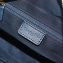 Christian Dior Trotter Canvas Hand Bag Navy Gold Auth 211902A-18