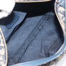 Christian Dior Trotter Canvas Hand Bag Navy Gold Auth 211902A-19