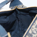 Christian Dior Trotter Canvas Hand Bag Navy Gold Auth 211902A-21