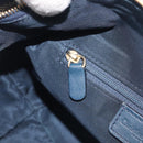 Christian Dior Trotter Canvas Hand Bag Navy Gold Auth 211902A-22