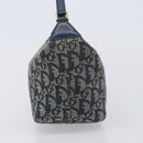 Christian Dior Trotter Canvas Hand Bag Navy Gold Auth 211902A-4