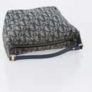 Christian Dior Trotter Canvas Hand Bag Navy Gold Auth 211902A-7