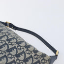 Christian Dior Trotter Canvas Hand Bag Navy Gold Auth 211902A-8