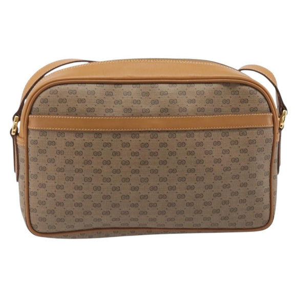 GUCCI Micro GG Supreme Web Sherry Line Bag PVC Beige 001 261 0942 Auth 211904