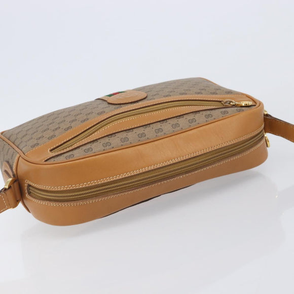 GUCCI Micro GG Supreme Web Sherry Line Bag PVC Beige 001 261 0942 Auth 211904