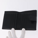 CHANEL Bifold Wallet Caviar Skin Black Gold CC Auth 211906A-13