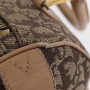 Christian Dior Trotter Canvas Hand Bag Beige Gold Auth 211909-19