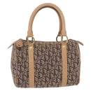 Christian Dior Trotter Canvas Hand Bag Beige Gold Auth 211909-2