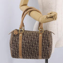 Christian Dior Trotter Canvas Hand Bag Beige Gold Auth 211909-27