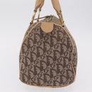 Christian Dior Trotter Canvas Hand Bag Beige Gold Auth 211909-4