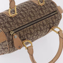 Christian Dior Trotter Canvas Hand Bag Beige Gold Auth 211909-6