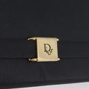 Christian Dior Shoulder Bag Leather Black Gold Auth 211910-14