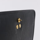 Christian Dior Shoulder Bag Leather Black Gold Auth 211910-16