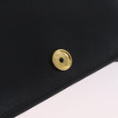 Christian Dior Shoulder Bag Leather Black Gold Auth 211910-17