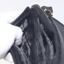 Christian Dior Shoulder Bag Leather Black Gold Auth 211910-24