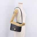 Christian Dior Shoulder Bag Leather Black Gold Auth 211910-25