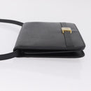 Christian Dior Shoulder Bag Leather Black Gold Auth 211910-5
