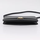 Christian Dior Shoulder Bag Leather Black Gold Auth 211910-9