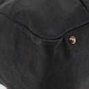 Salvatore Ferragamo Gancini Hand Bag Leather Black Silver Auth 211912V-10