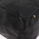 Salvatore Ferragamo Gancini Hand Bag Leather Black Silver Auth 211912V-12