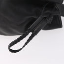 Salvatore Ferragamo Gancini Hand Bag Leather Black Silver Auth 211912V-14