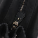Salvatore Ferragamo Gancini Hand Bag Leather Black Silver Auth 211912V-17