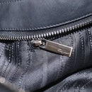 Salvatore Ferragamo Gancini Hand Bag Leather Black Silver Auth 211912V-22