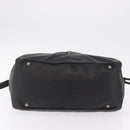 Salvatore Ferragamo Gancini Hand Bag Leather Black Silver Auth 211912V-9