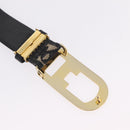 Christian Dior Trotter Canvas Belt 29.5"" Navy Gold Auth 211913A-12