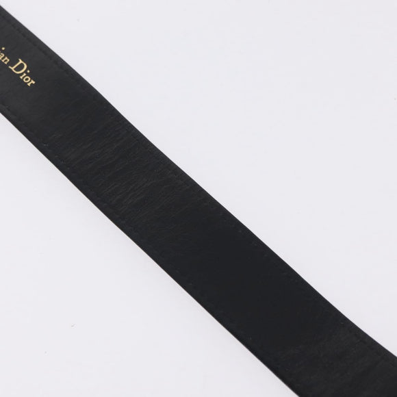 Christian Dior Trotter Canvas Belt 29.5"" Navy Gold Auth 211913A